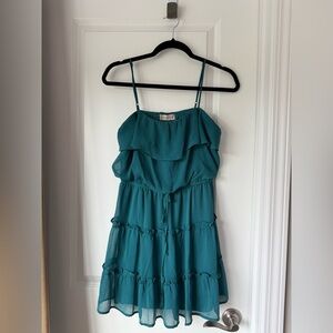 Altar'd State Teal Sleeveless Dress